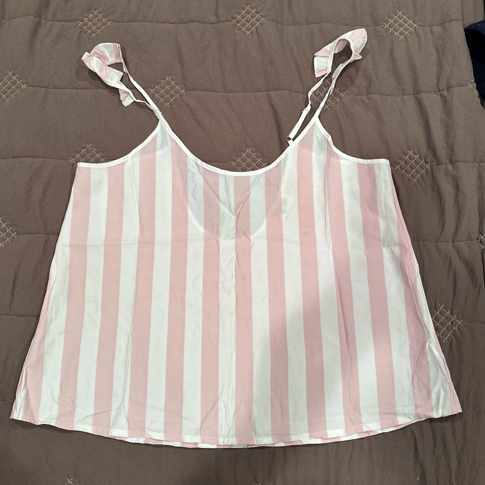 Show Me Your MuMu Pink and White Striped Tank Top